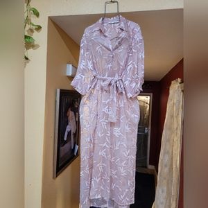 Zara embroidered tunic  with belt